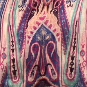 Etro Paisley Silk Scarf in Blue, Purple, Teal